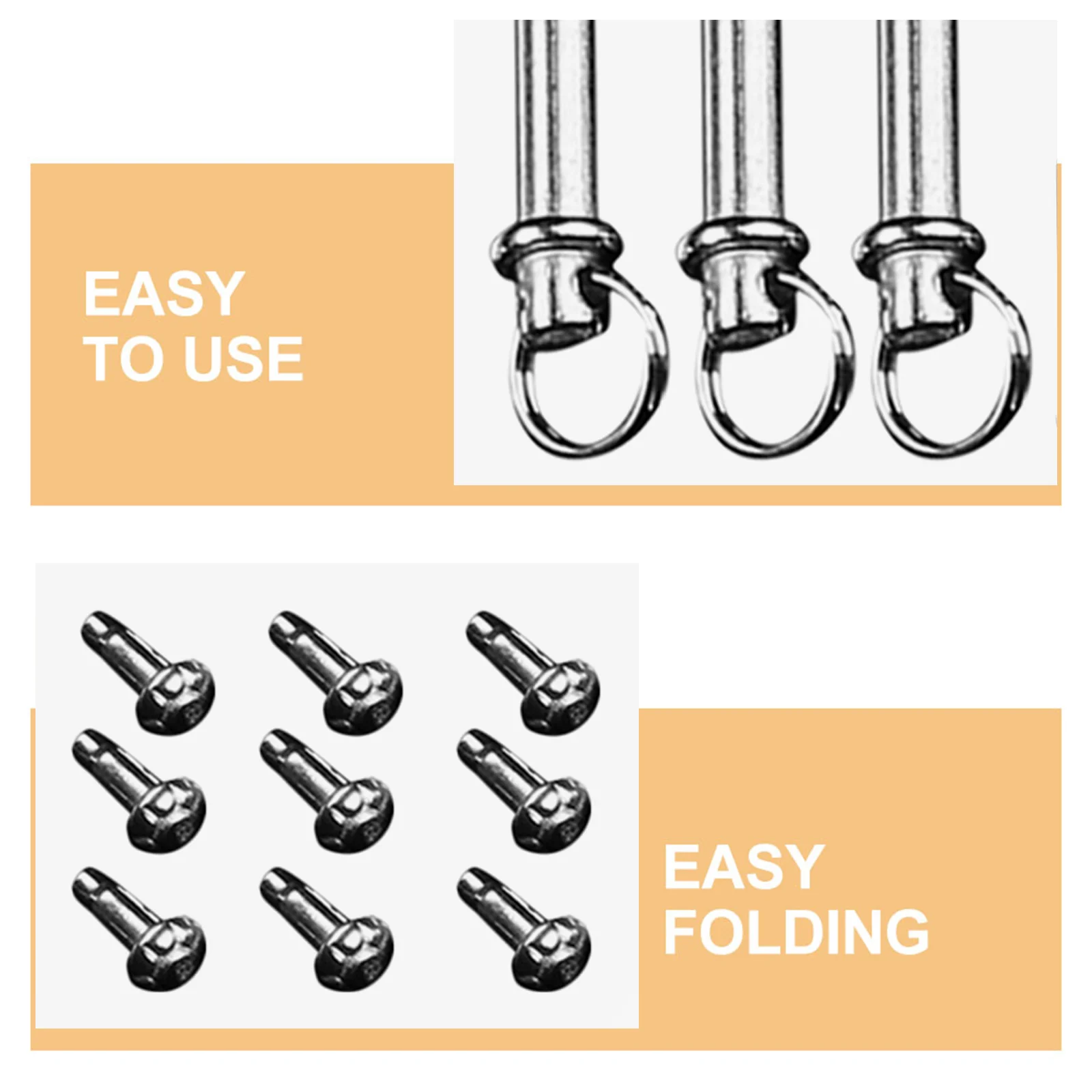 10 مجموعات للطي مروحة رمح برشام الجوز مروحة اليد إصلاح ملحق صب مستقر بسيط سخية السلس خطوط الصلبة رمح برشام #3