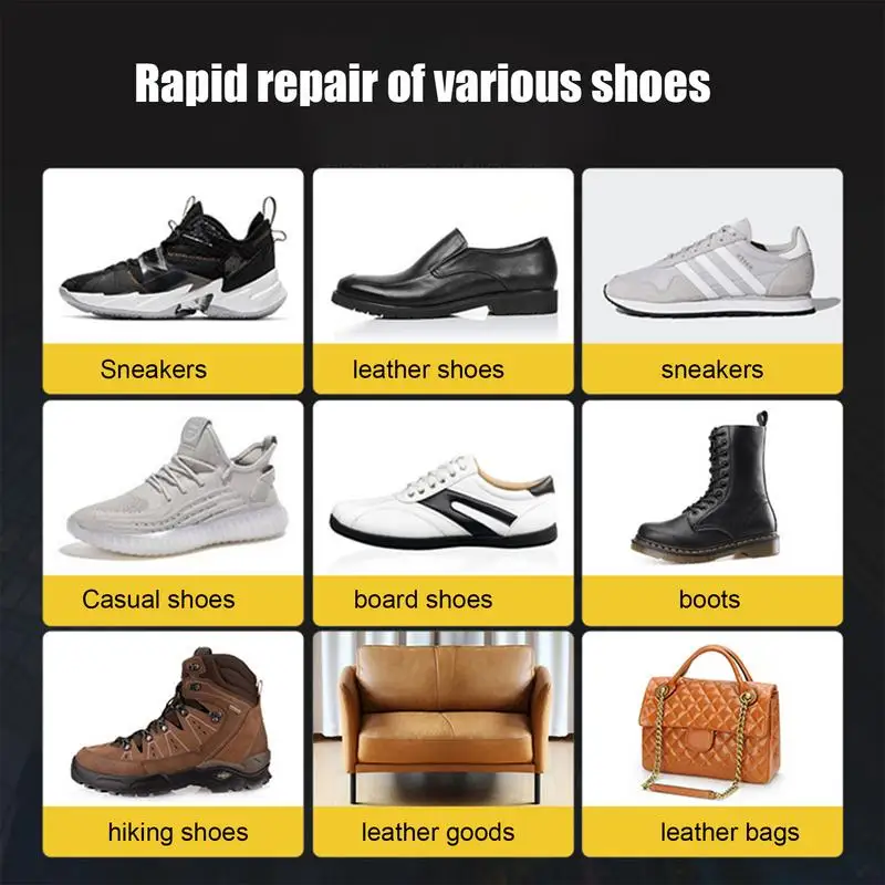 Клей для ремонта обуви Клей для обуви Водонепроницаемый клей для ремонта прозрачной подошвы Прецизионный кончик Герметик для обуви 60 мл для кожаной обуви Высокий