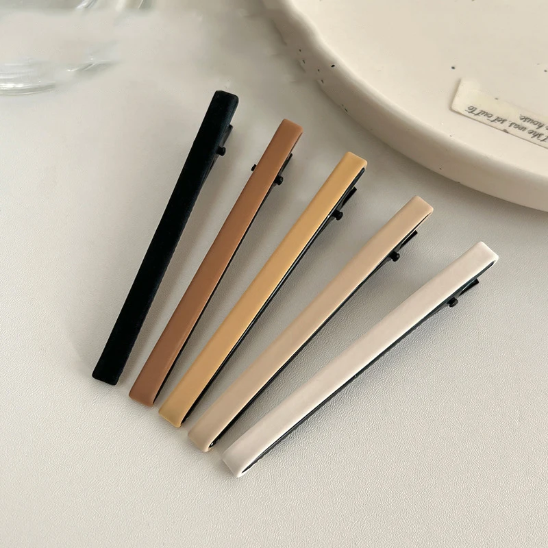 2-teiliges Set aus massivem PU-Haarnadeln-Set, Khaki, modische Haarspangen für Damen und Mädchen, stilvolle Haar-Accessoires – Detail 2
