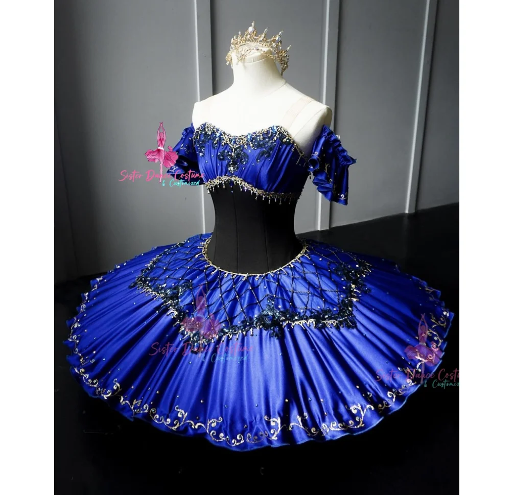 

2024 High-end tailored children adult professional ballet tutu dress Esmirada solo dance competition dress women's plate dress