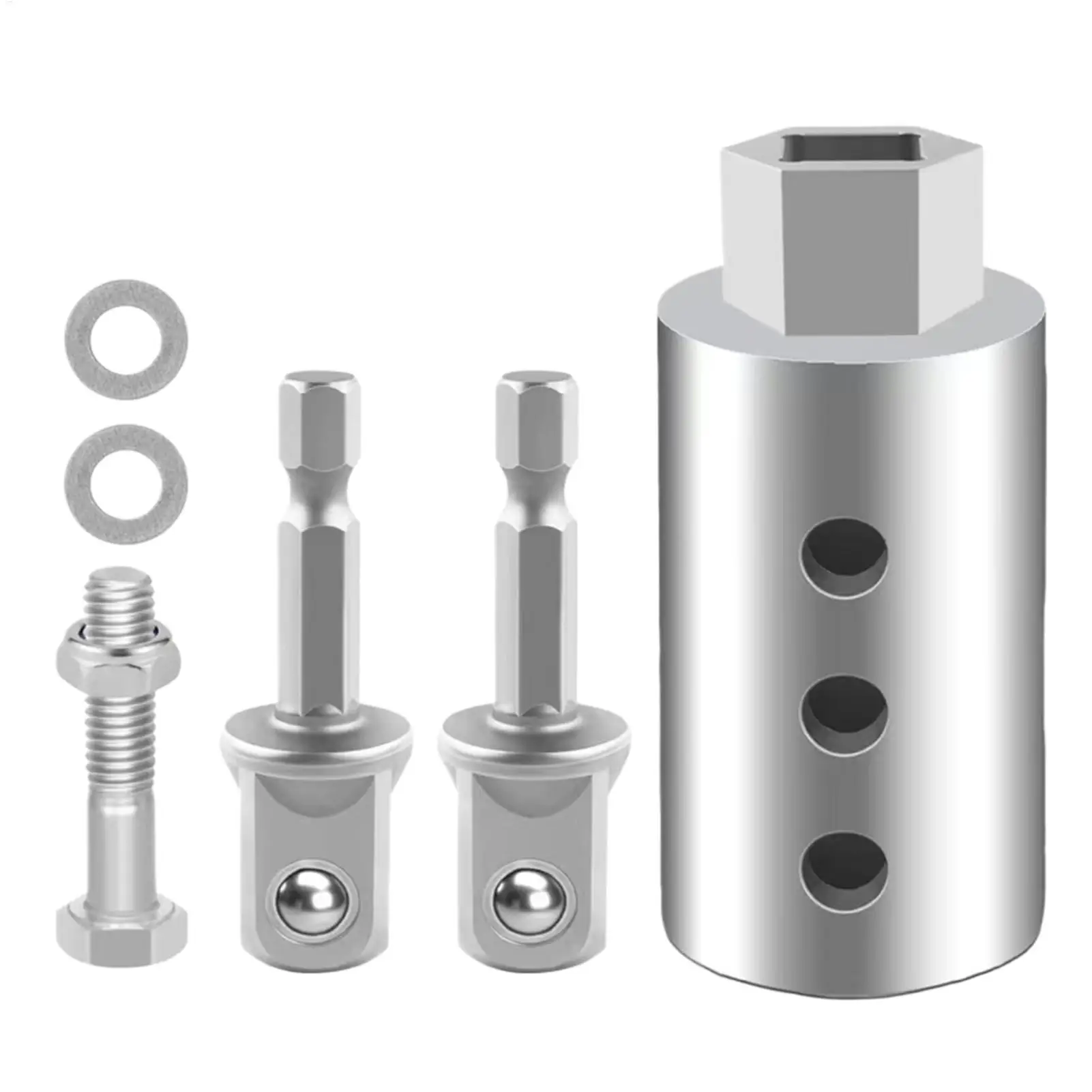 

Jack Drill Adapter Stainless Steel Heavy Duty Connector Cordless Drill Adapter For Car RV Boat Camper Garage Road Trip Worksite