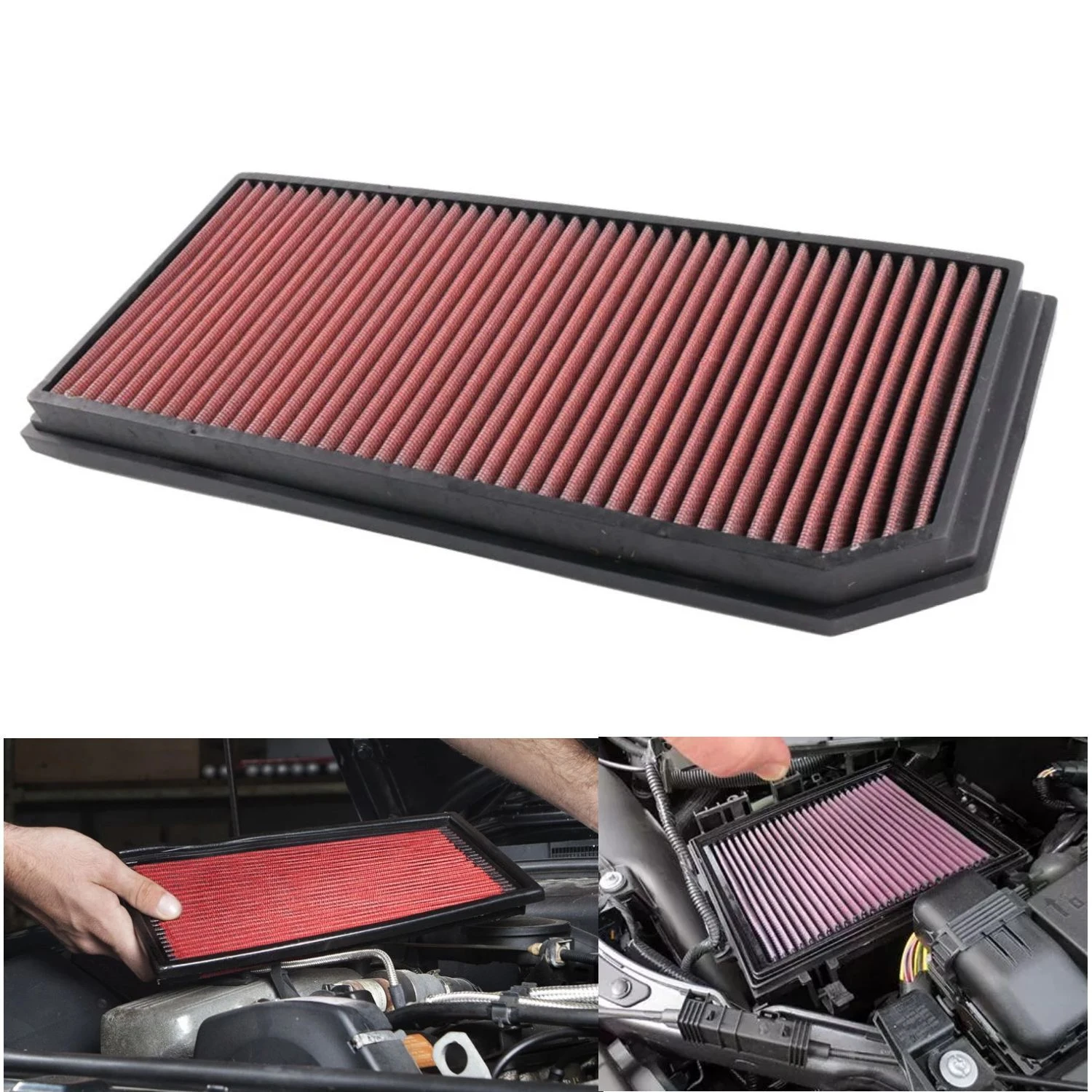 

Filtro Aire Alto Flujo Repuesto OE para Mejora Rendimiento, Compatible con VW Golf GTI, Audi A3 S3 2.0L, Sistema