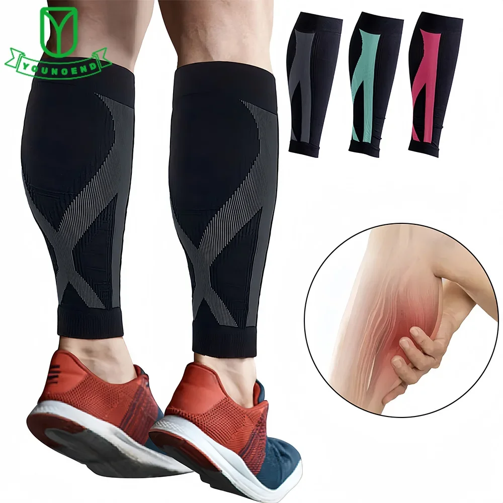 

1Pair Calf Compression Sleeves for Men and Women - Leg Compression Sleeve - Calf Brace for Running, Cycling, Travel