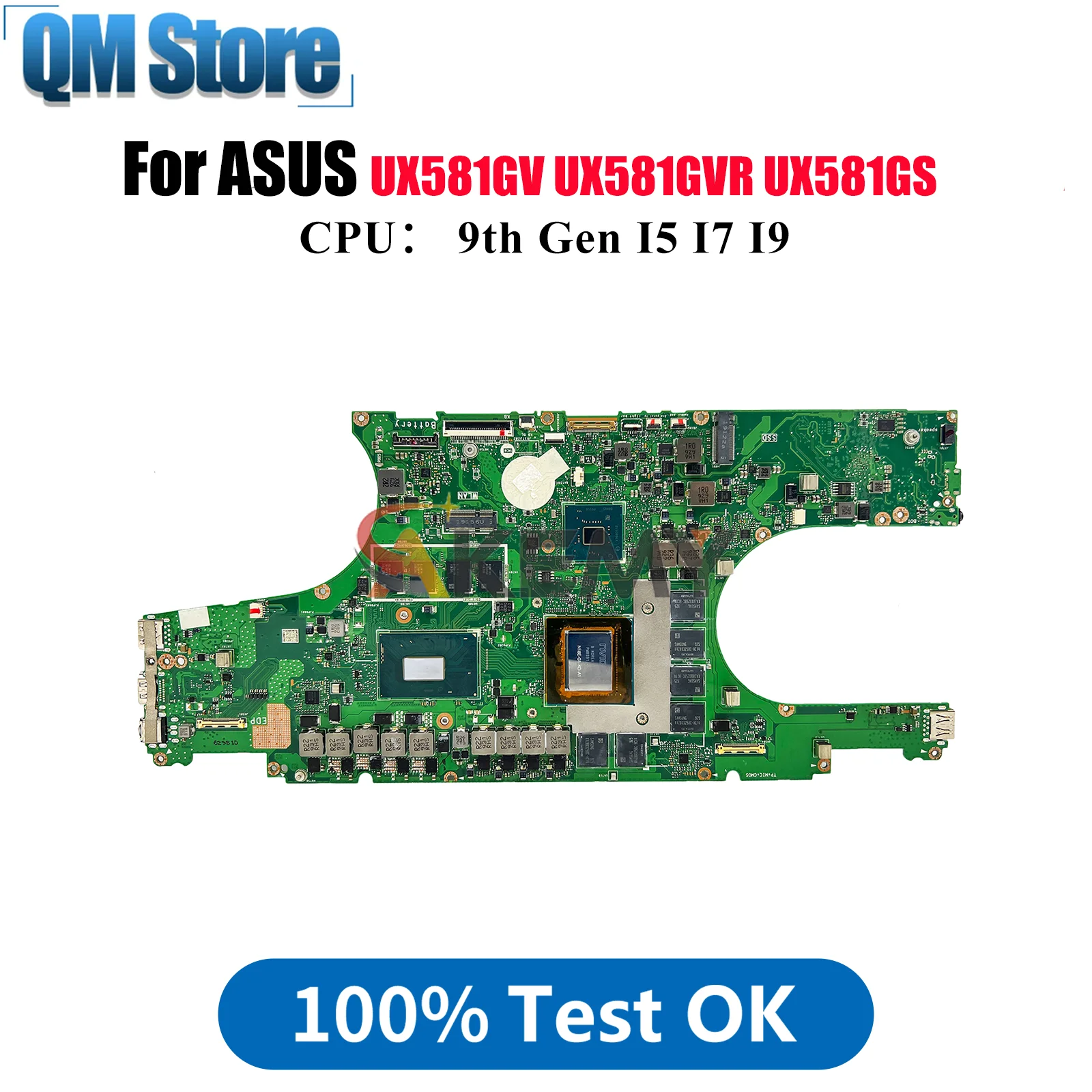 

UX581GV Материнская плата для ноутбука ASUS ZenBook UM581L UX581GV UX581GS VM581L UX581GVR UX581 Материнская плата для ноутбука с процессором I5 I7 I9
