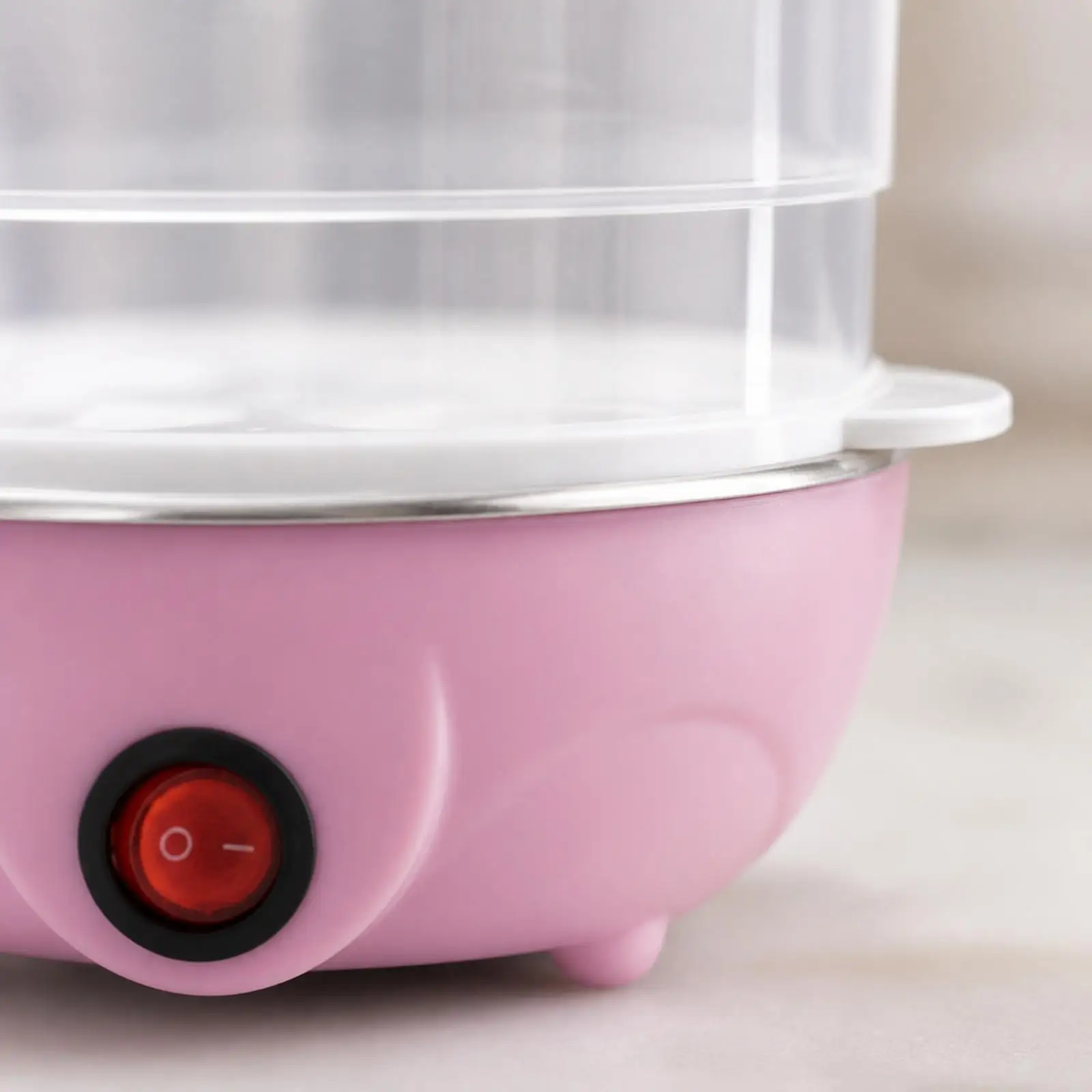 Dual Layer Electric Egg Steamer for Soft Hard Boiled Eggs Compact Countertop Appliance with One Button Dual Layer Electric Egg Steamer for Soft Hard Boiled Eggs Compact Countertop Appliance with One Button
