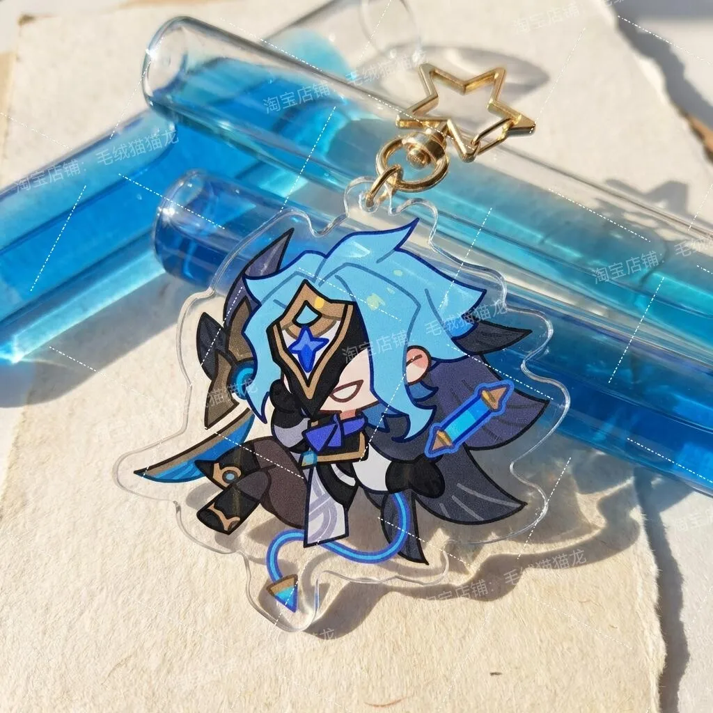 

Genshin Impact II Dottore Anime Cosplay Acrylic Transparent Keychain Pendant Cartoon Keyring Key Chain Adorn Fans Gift