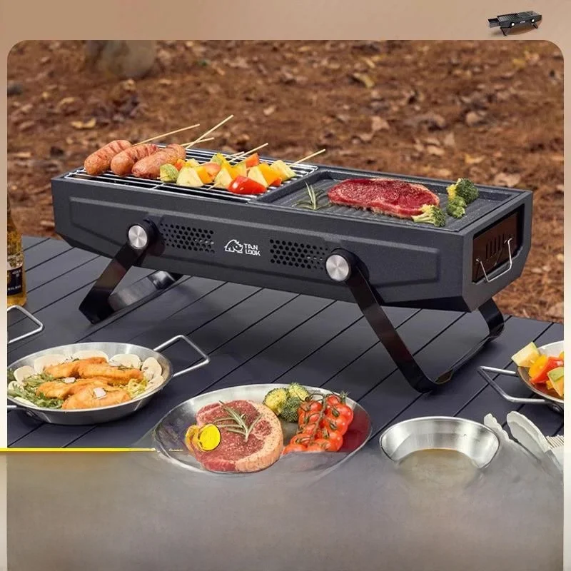 

Portable Outdoor Barbecue ill el Folding Handheld Home Use Barbecue Tool Supplies Outdoor Cam Travel Gear