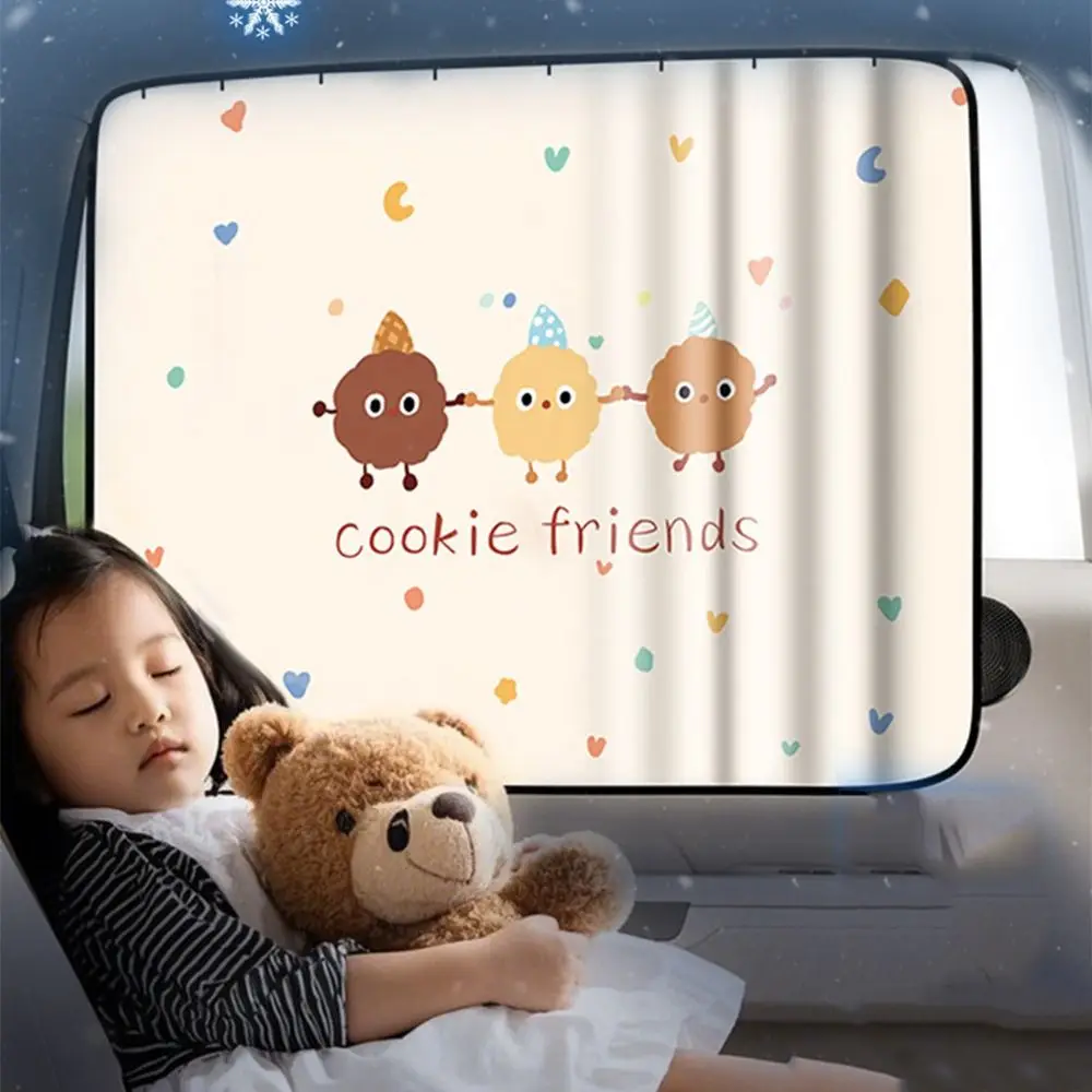 

Защита от ультрафиолета, мультяшная автомобильная занавеска, встроенная направляющая, универсальный солнцезащитный козырек на боковое окно, выдвижная теплоизоляция