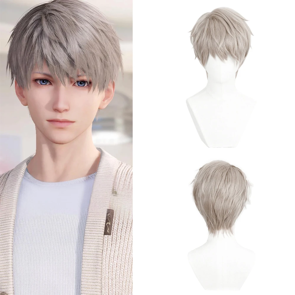 أنيمي لعبة الحب والمساحة العميقة Xavier رافاييل سيلوس تأثيري الشعر الاصطناعية 10 بوصة الشعر القصير هالوين كرنفال شعر مستعار طبيعي