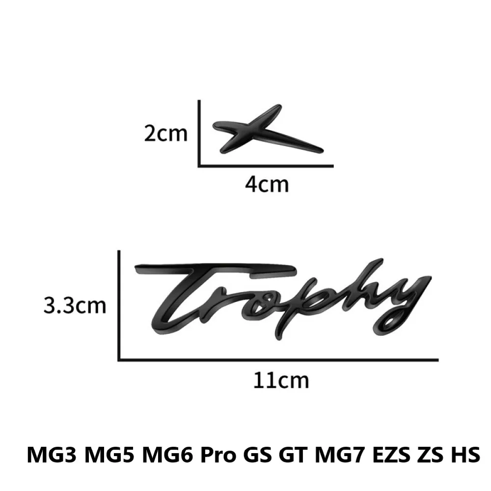 

Metal modify sticker Trophy X Logo rear trunk emblem side badge sticker for MG MG3 MG5 MG6 Pro GS GT MG7 EZS ZS HS sport
