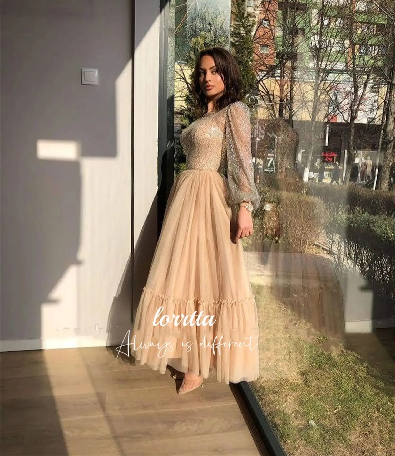 Lorrtta Wedding Dress Long Sleeves Elegant Party Women Line A Prom Dresses 2024 Robe De Soiree Femmes Evening Gown Customized