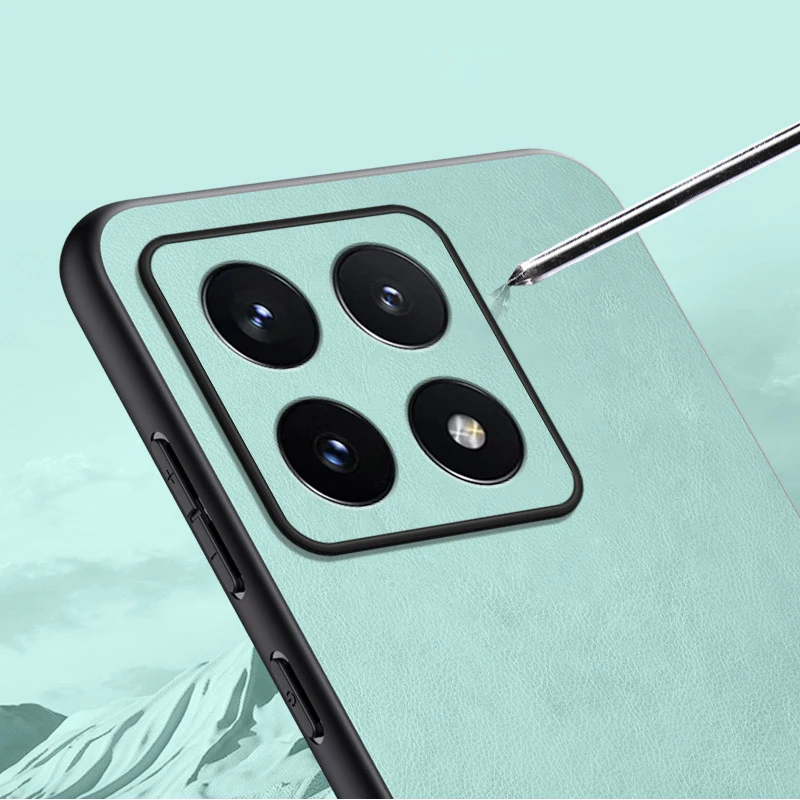 Leather Case for Xiaomi 14T Pro 14TPro Splicing Pattern Full Camera Silicone Protection Hard Phone Cover Xiaomi14TPro Shell
