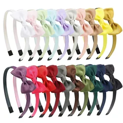 1 pz carino nastro di colore solido fatti a mano fiocchi per capelli fasce per capelli per ragazze fascia 20 colori bambini carini bambini accessori per capelli per bambini