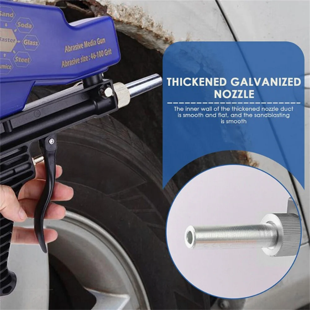 Handheld Small Pneumatic Sandblasting Gun Portable Pneumatic Sandblasting Gun For Heavy Duty Work Home Appliance Maintenance