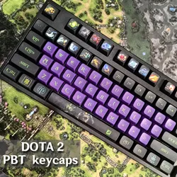 DOTA2 Pbt Material Keycaps Set for ANSI Mechanical Keyboard XDA Profile for 68 75 84 98 99 100 104 108 etc Only Keycaps