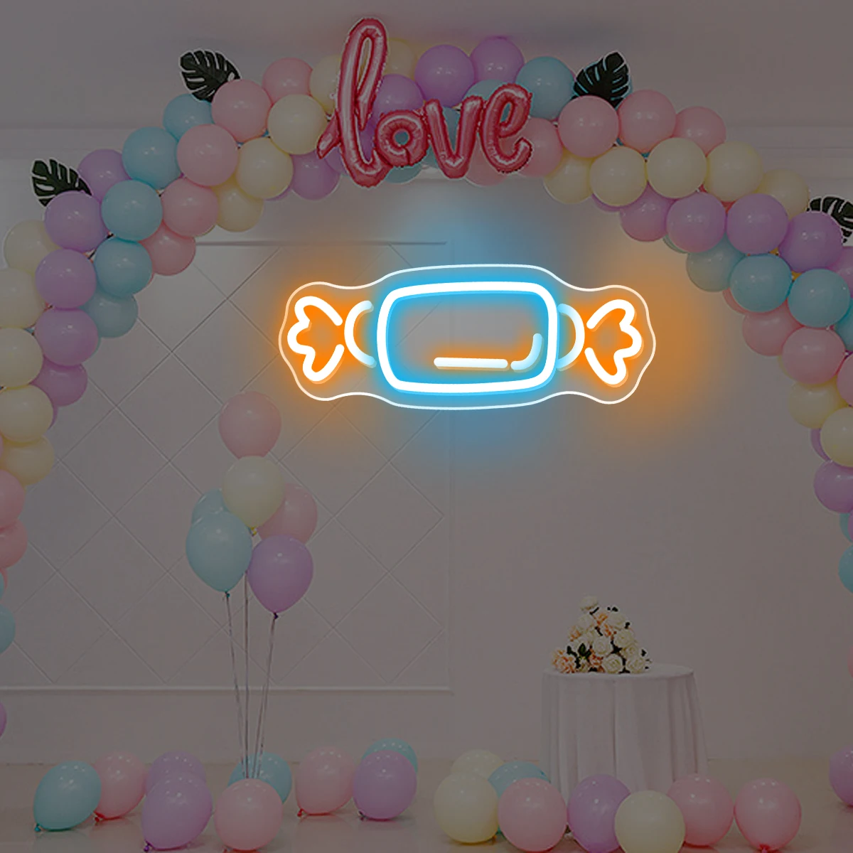 Candy neon lights LED Wall Neon apply to Sweet Shop Candy Shop Halloween party decoration led neon lights to create