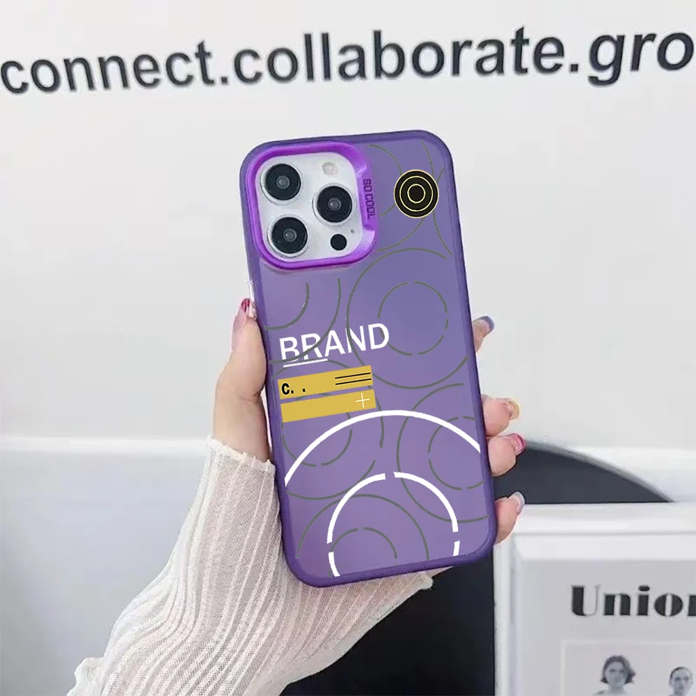 Phone Case IMD For IPhone 17 16 e 15 14 13 12 XS Pro Max Plus 11 Fashion Matte Laser Gradient Cover I-Island-S-Stone Luxury Mult - náhled 4