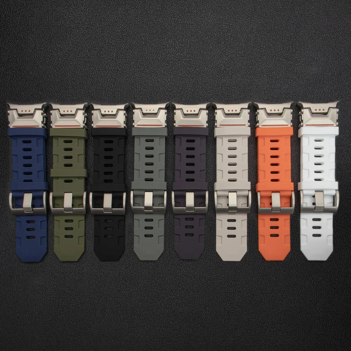 حزام سيليكون مطاطي لساعة سامسونج جالاكسي الترا 47 ملم سوار رياضي فاخر للرجال جالاكسي الترا 2025 بدون فجوات سوار نهاية منحني #5