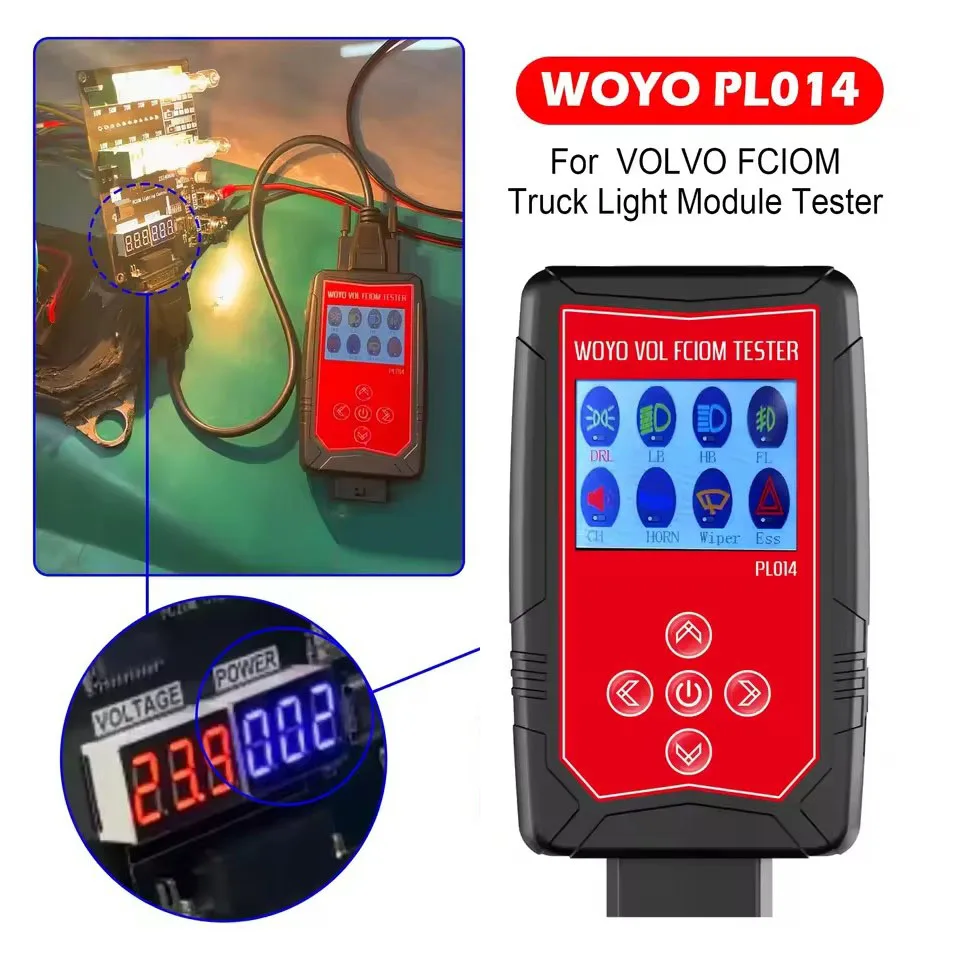 

WOYO PL014 for VOLVO/Renault FCIOM Unit Truck FCIOM Tester Car Diagnostic Tool One-Click Hardware In-the-Loop (HIL) Testing