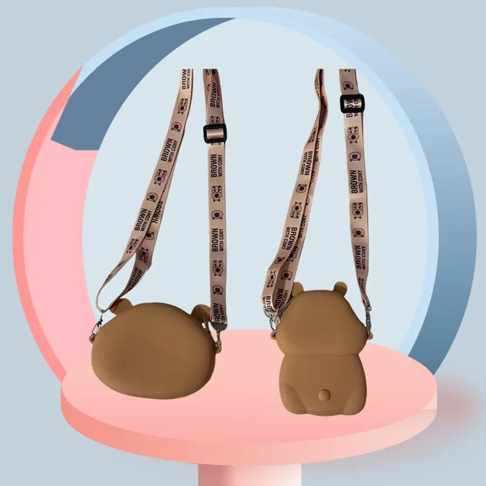 

Capybara Kids Crossbody Bag with Adjustable Shoulder Strap Cartoon Children Shoulder Bag Anime Figures Model Toys Gift