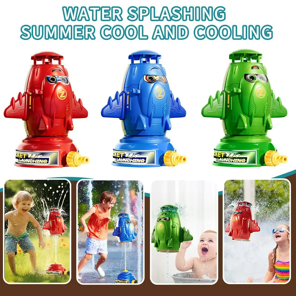 

Rocket Launch Sprinkler Toys Outdoor Water Pressure Lift Interaction Water Spray Irrigation Sprinkler Garden Toy Lawn Drip C7Z8