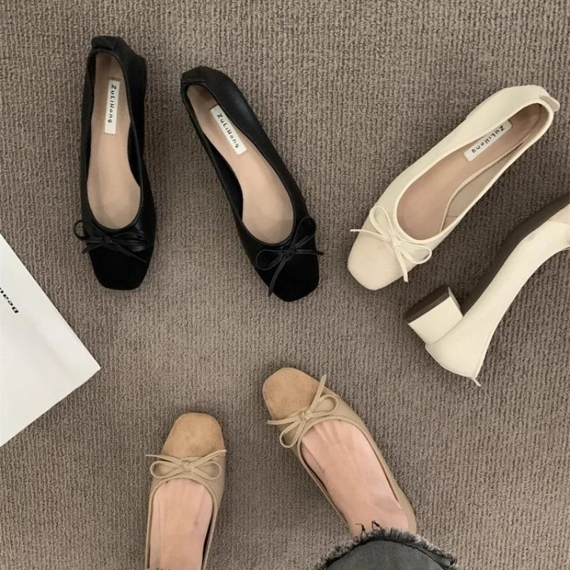 

New Medium Heel Heels Women's Shoes Trend Pointed Toe Butterfly Stilettos Elegant Dress Weddings Bridal Party White Designer