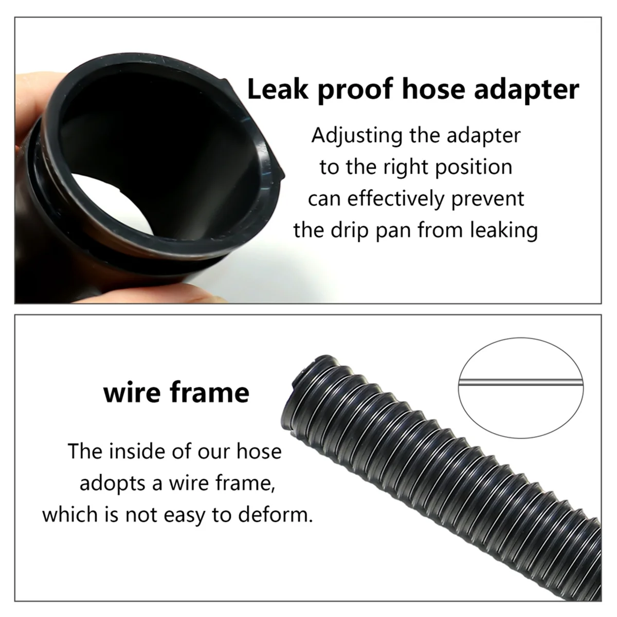 AT16 Catch Basin Downspout Flexible Extension Storm Drain Catch Basin Drainage System Drain Adapter for Patio Ground and Lawn