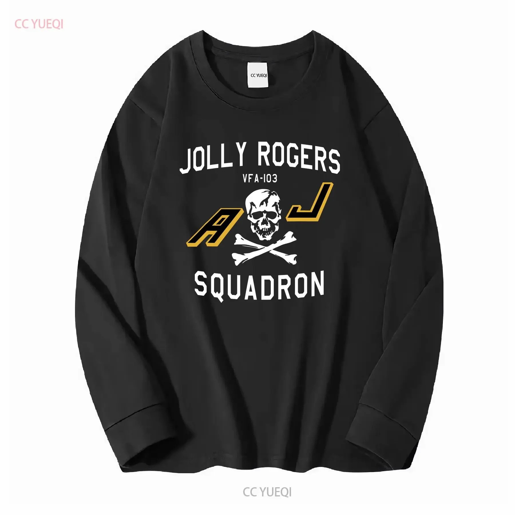 NEW LIMITED Jolly Rogers VFA 103 Squadron Skull Strike Fighter T Shirt long or short sleeves vintage Washed Soft Casual fashion