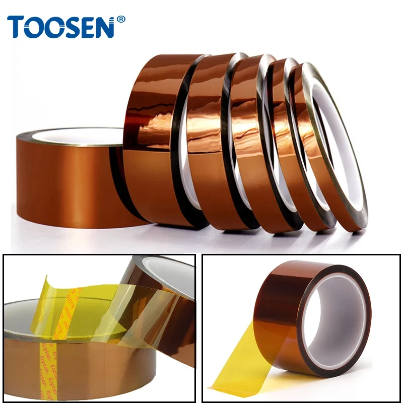 33-meter Brown Transparent Gold Finger High Temperature Tape High Temperature Resistant Insulating Tape Width 5mm 6mm~120mm