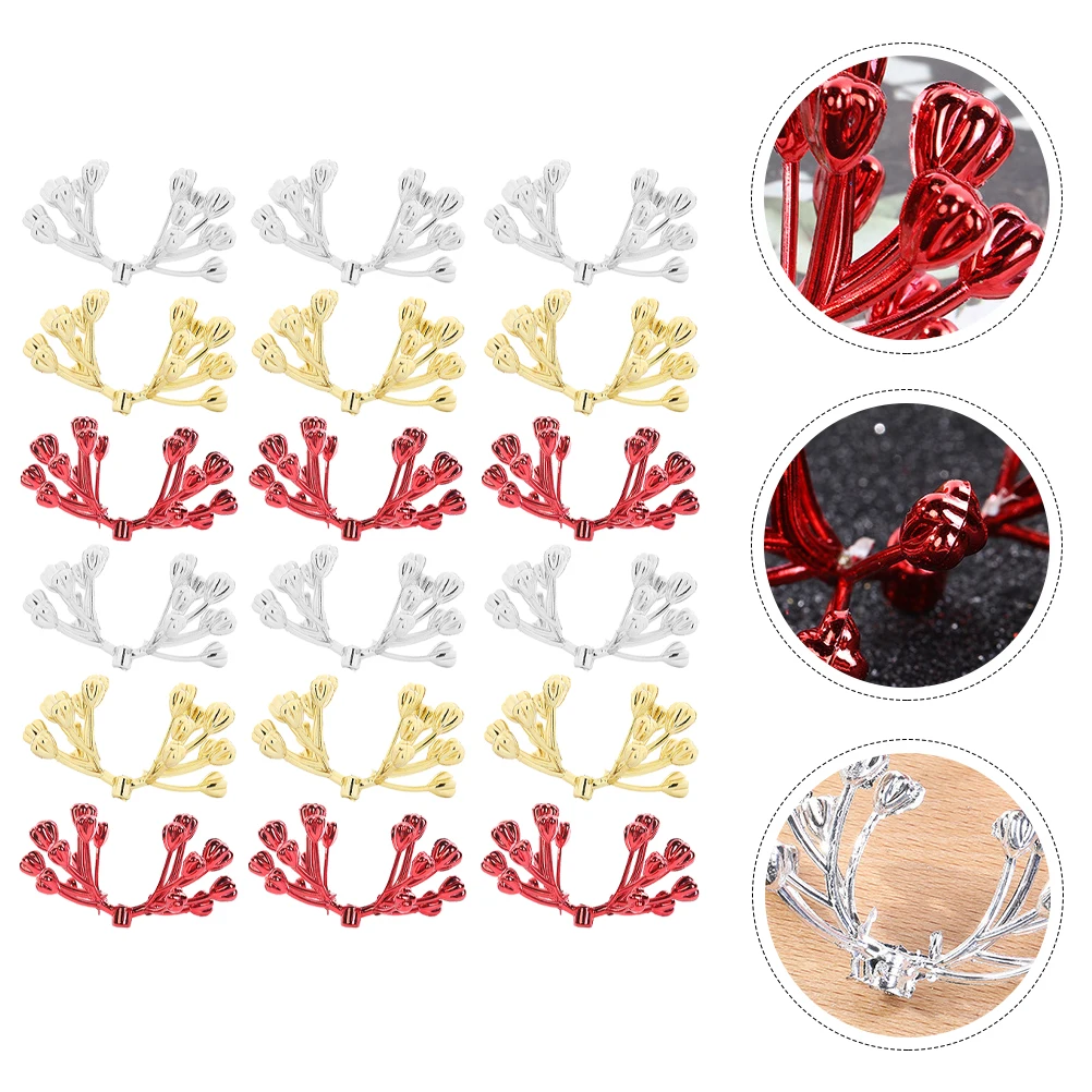 

27pcs Xmas Diy Simulated Berry Decors Dining Table Decorations Artificial Berry Fake For Christmas Home Party Crafts