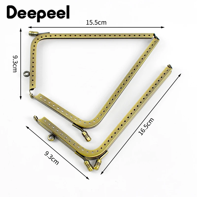 Deepeel 1/2 шт. 12,5-18,5 см металлический каркасный замок для сумки глянцевая L-образная застежка-поцелуй кошелек рамки ручка сумки аппаратные аксессуары