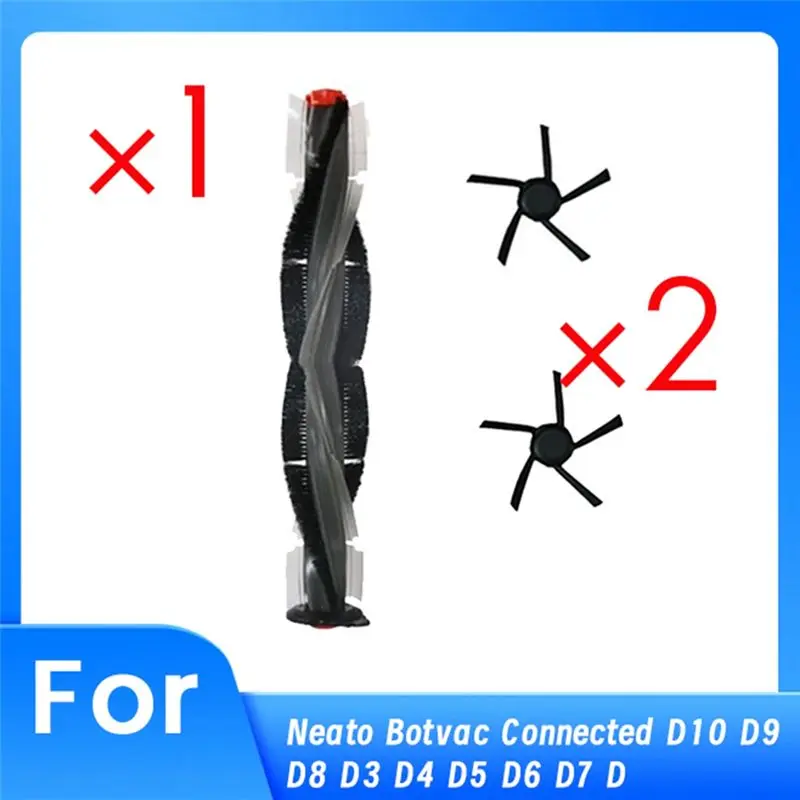 ABGE-3 Pcs For Neato Botvac Connected D10 D9 D8 D3 D4 D5 D6 D7 D Series D75 D80 D85 Parts Main Side Brush Ultra Filter