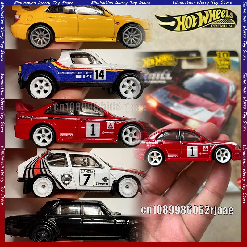 

Hot Wheels Premium FPY86 Thrill Climbers, модель автомобиля из сплава, масштаб 1/64, металлический корпус, шины Real Riders, Mitsubishi Subaru Porsche, серия Car Culture
