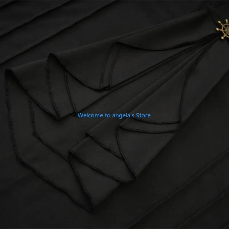 

X4YC Мужская средневековая рубашка Топ в стиле стимпанк Блузки с длинным рукавом с рюшами и воротником отлично подходят для на