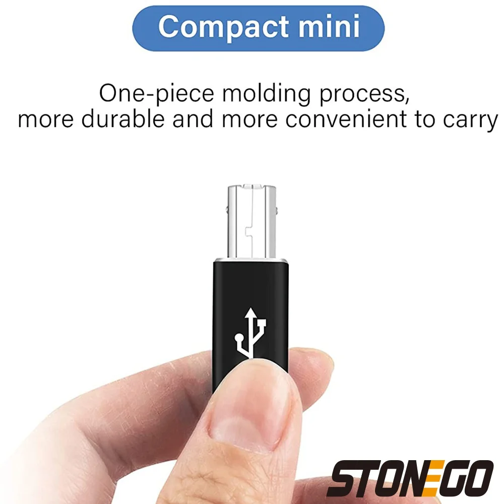 STONEGO Multifunctional Aluminum Alloy Type-C to USB Converter for Electronic Musical Instrument, Laptop, Printer