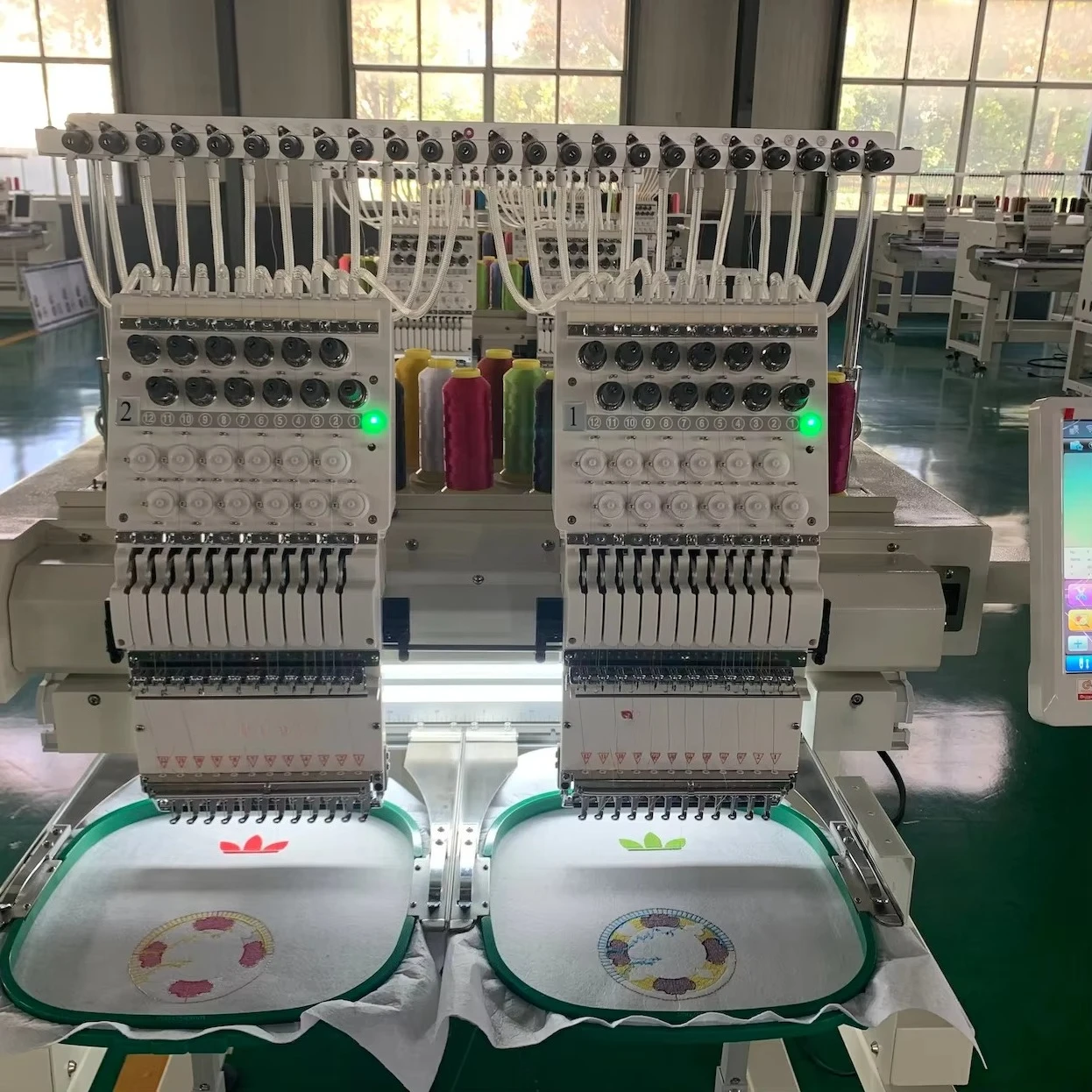 Customized Sewing Embroidery Machine 2 Heads 12 15 Needles Cheap Hat Embroidery Machine