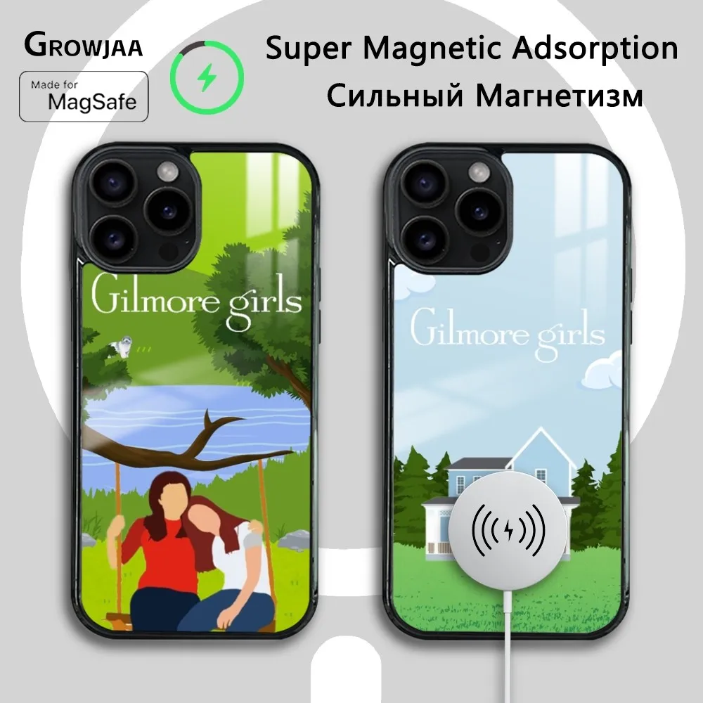 TV Series G-Gilmore Girls Phone Case For iPhone 16 15 14 13 12 11 Pro Max Plus Mini Magsafe Mirror Wireless Magnetic Cover