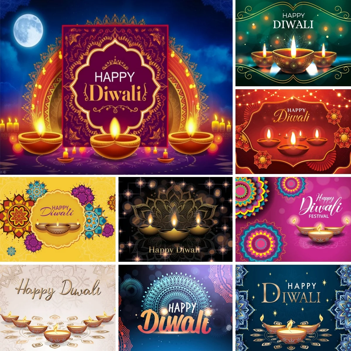 Lighting Decoration For Diwali - Latar Belakang Fotografi Selamat Diwali, Lampu