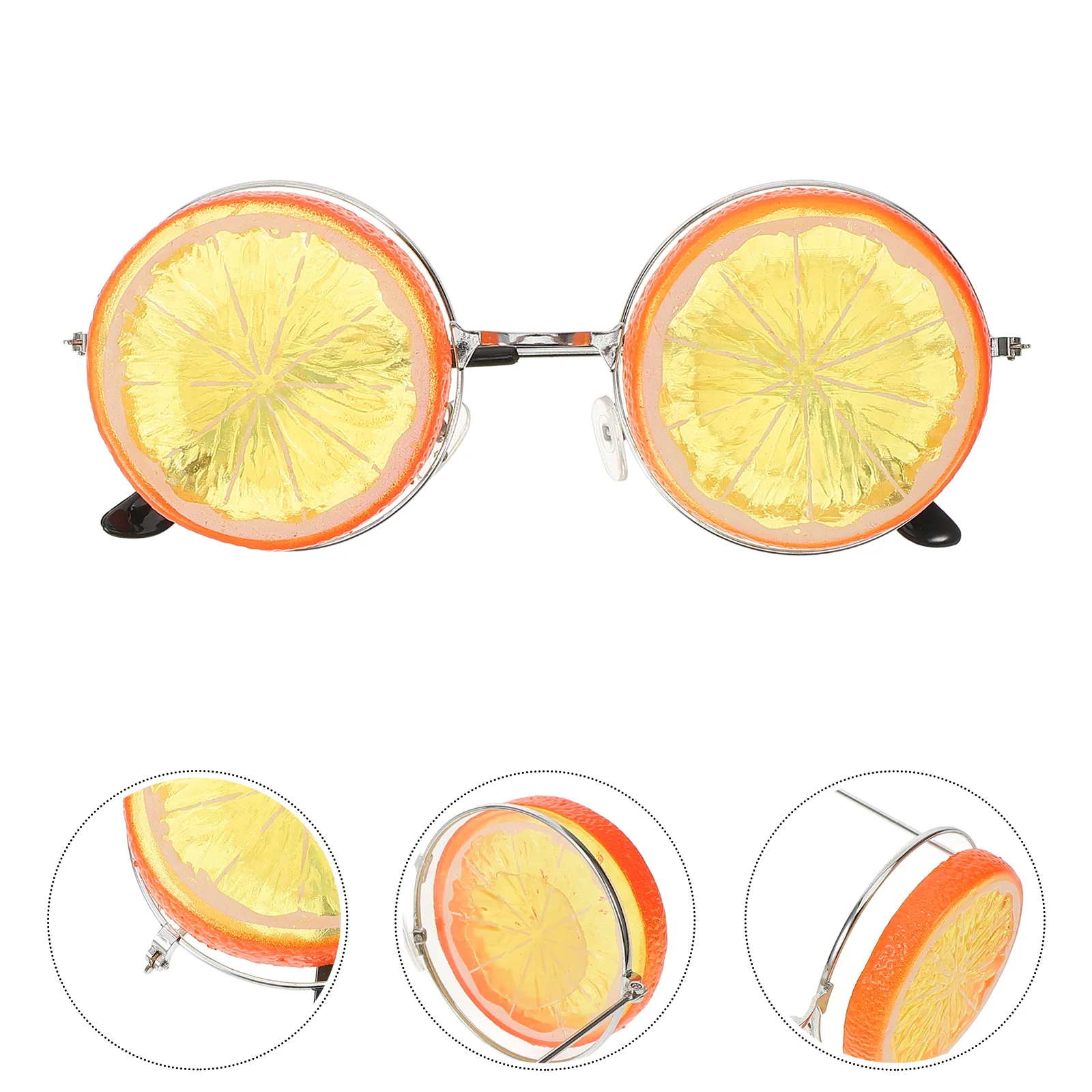 2 Pcs Green Glasses Cosplay Party Eyeglasses Funny The Summer Lemon Yellow Pool