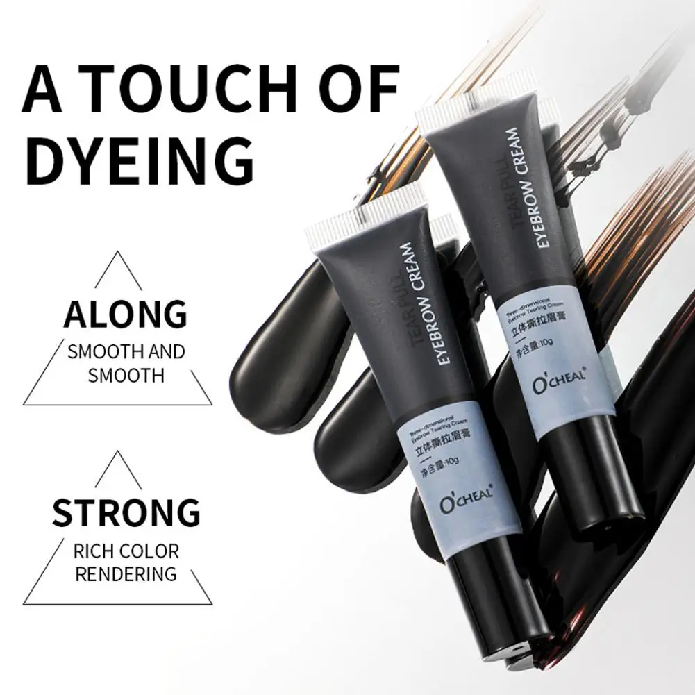 4 colori naturale semi-permanente strappo gel per sopracciglia resistente al sudore impermeabile buccia asciugatura sopracciglio sopracciglio fuori tatuaggio tinta rapida C O1C6