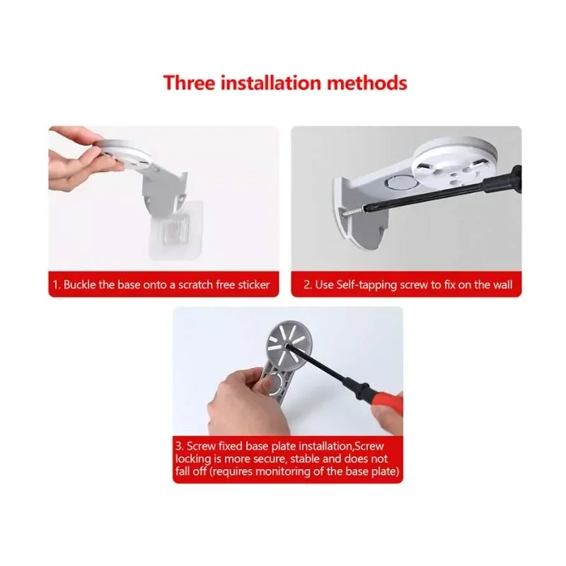 1 Set L Shape Smart Camera Bracket Nail Free Wall Mount Camera Surveillance Holder W/Glue Base Screws for XIAO MI EZVIZ TP-LINK