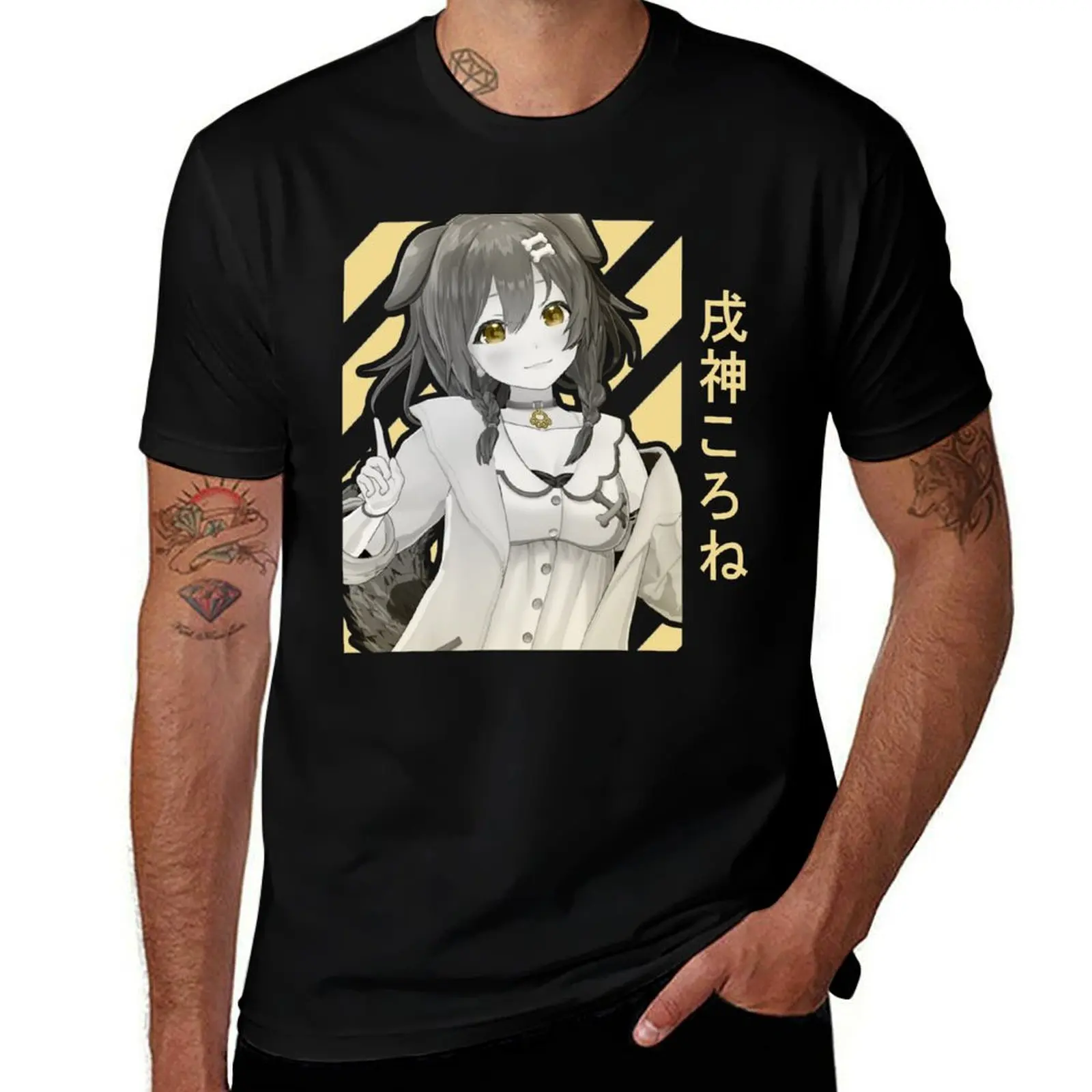 

Inugami Korone Design T-Shirt funny shirt cotton shirts graphic tee baggy shirts oversized graphic tee men workout shirt