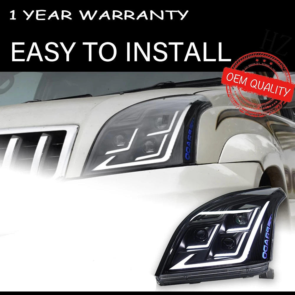 

Фары для Prado 2004-2009 LC120 автомобильные светодиодный товары 12V H7 DRL Hella 5 Xenon Len Hid AKD аксессуары для украшения автомобиля