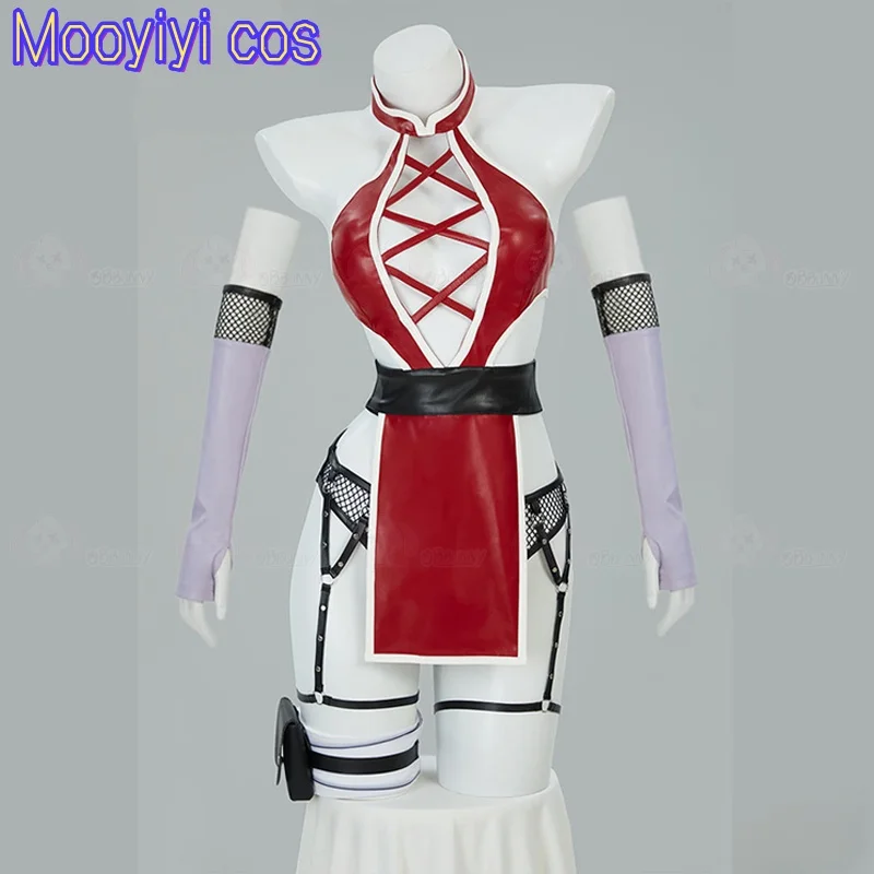 New Haruno Sakura Cosplay costume Halloween Christmas Role Playing Party Comic S-XL Sexy Costume Mooyiyi cos Red leather jacket