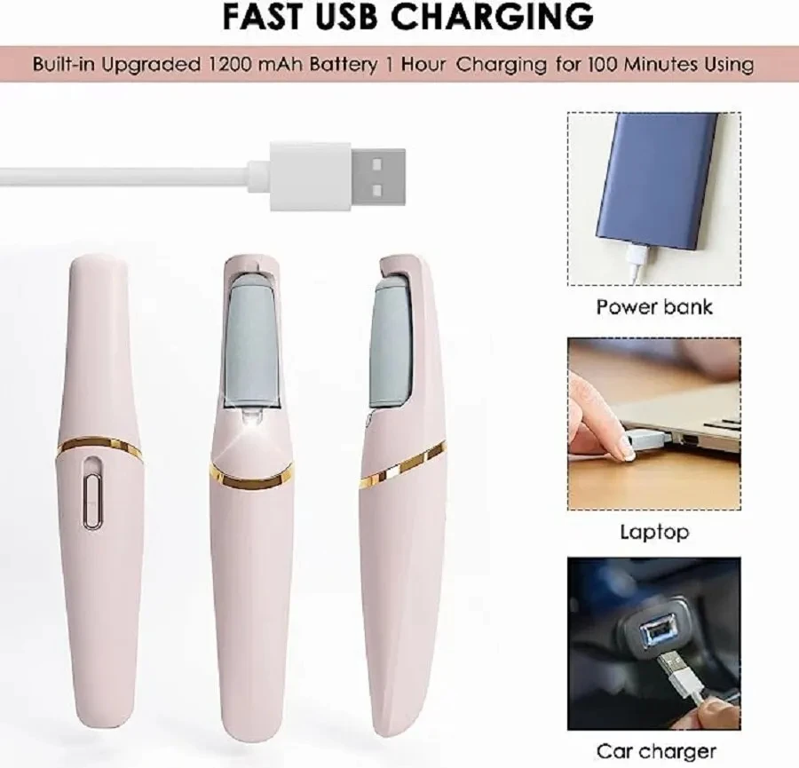 Electric Callus Remover for Feet, Rechargeable Foot File Pedicure Tool, Portable Foot Callus Remover Waterproof Profess,Pedicure image 6