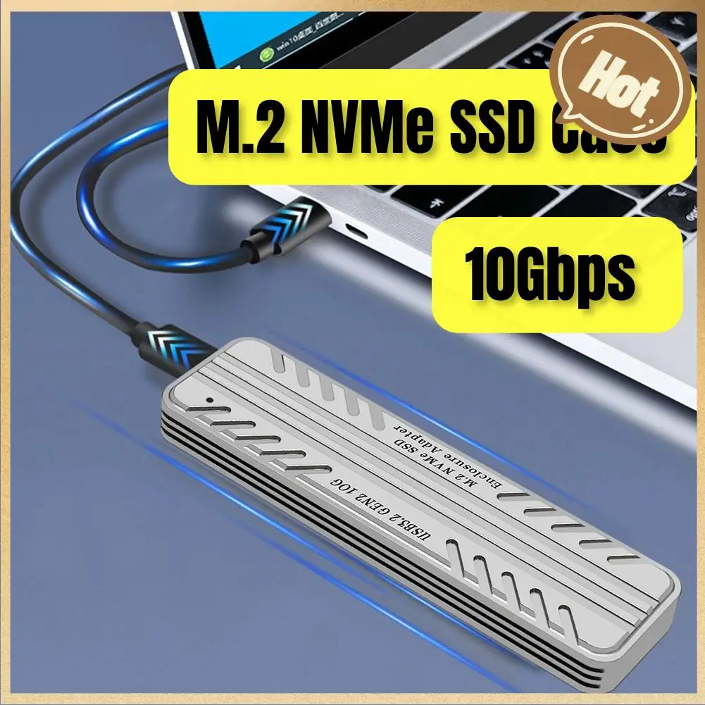 

M.2 NVMe Solid State Drive External Enclosure 10Gbps SSD Enclosure Adapter Mobile Hard Disk Box for SSD 2230/2242/2260/2280