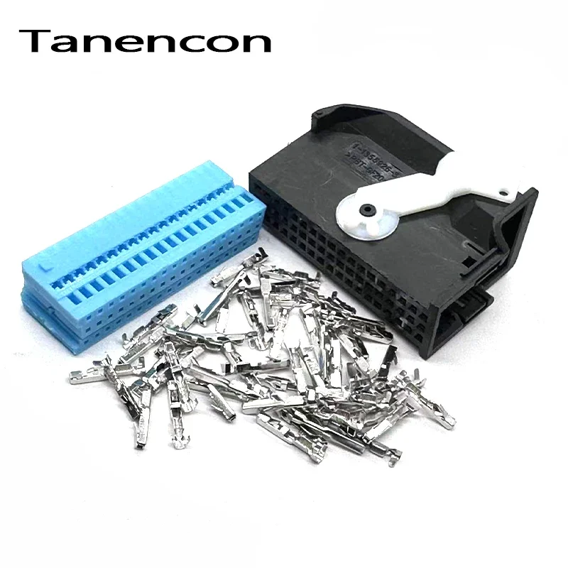 1 Set 54 Pin 4E 0972144   Konektor Otomotif dengan Terminal ECU untuk Volkswagen Audi BMW Steker Bluetooth A6 A4 A8 C6 8K