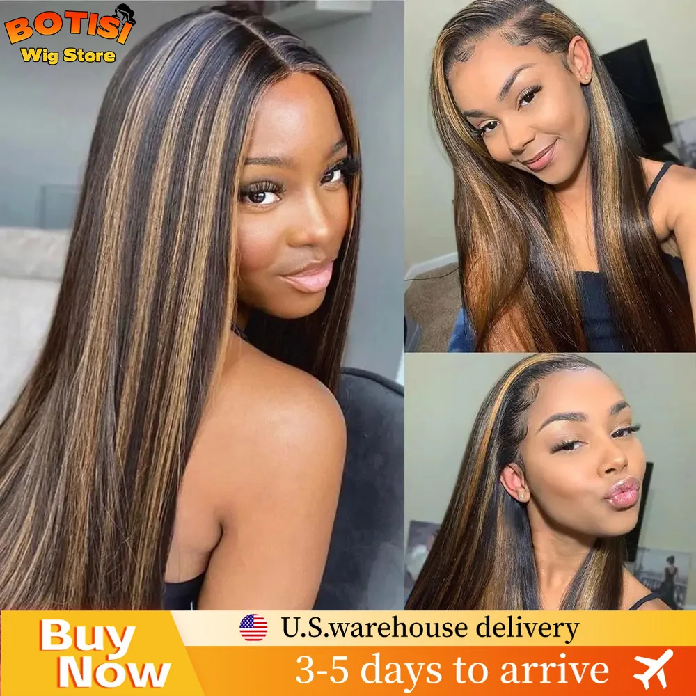 

Botisi 1b/30 Выделенный парик 13x6 13x4 Кружевные фронтальные прямые парики из натуральных волос Прямые человеческие волосы Парики для женщин