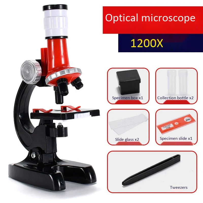 1200 Times Microscope Toys Primary School Biological Science Experiment Equipment Kids Educational Toys Microscope Kit