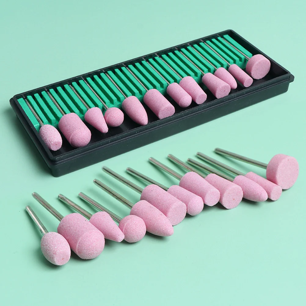 12 pçs cabeças de polimento de lã ferramentas de moagem para manicure pedicure uv gel preparação prego brocas acessórios ferramentas da arte do prego